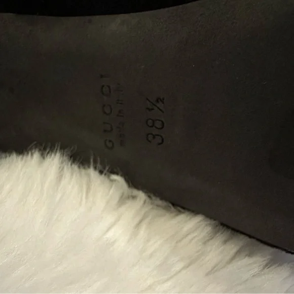 Gucci black suede fringe open top boots with zippered back size 38.5 - Picture 9 of 13